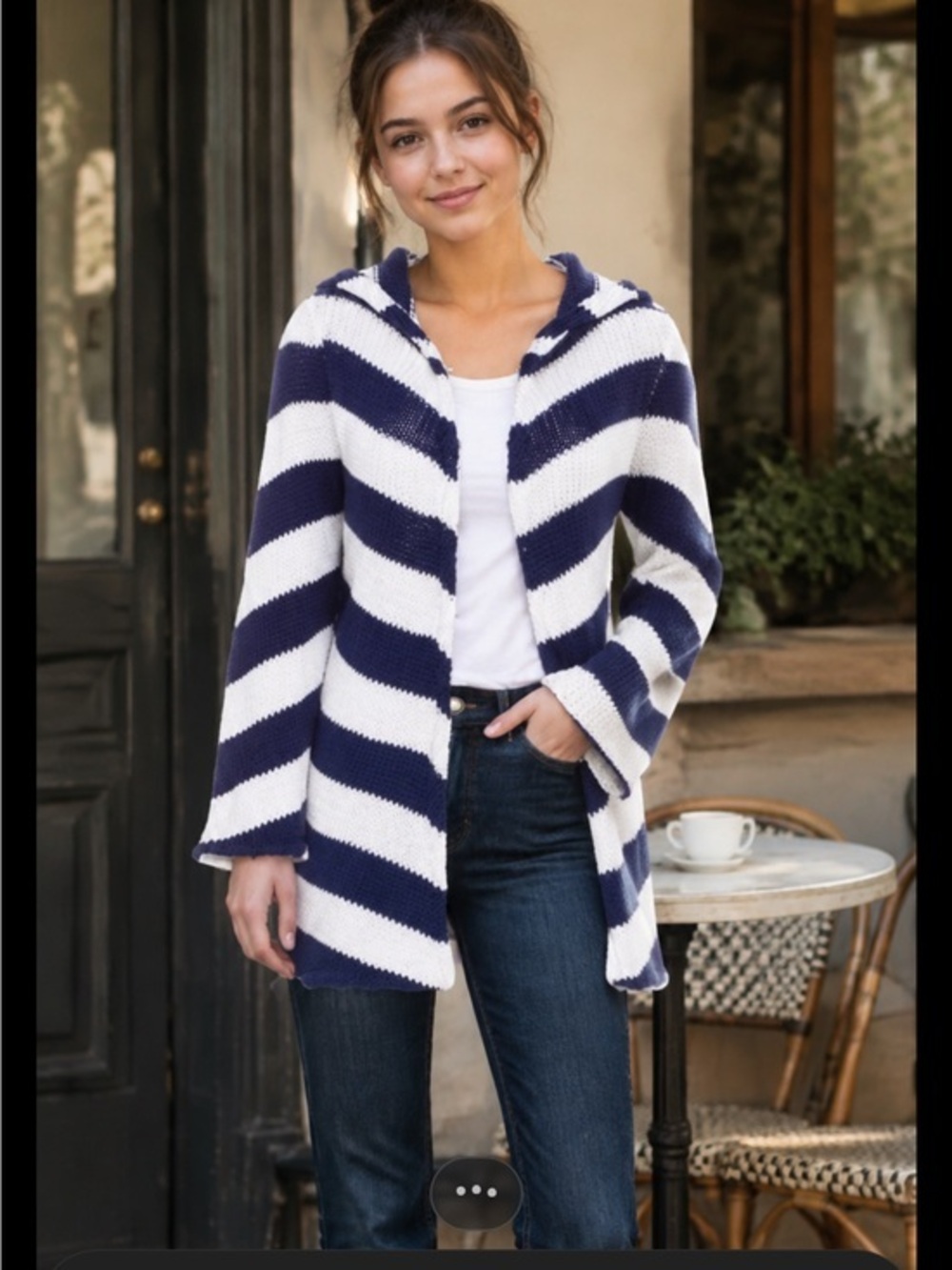 Alice + Olivia Striped Hooded Sweater